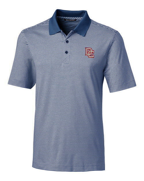 Washington Nationals Cooperstown Cutter & Buck Forge Tonal Stripe Stretch Mens Big and Tall Polo