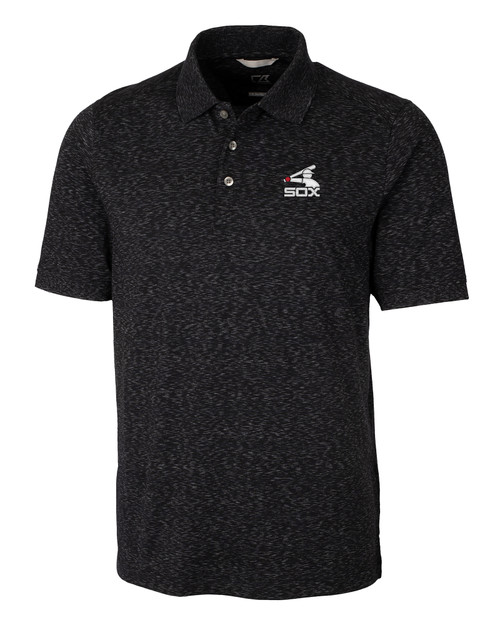 Chicago White Sox Nike Home Plate Striped Polo - Black/Gray