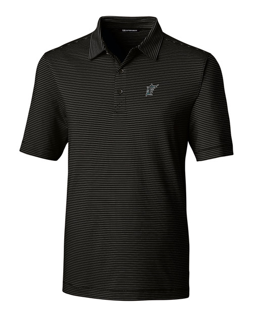 Miami Marlins Cutter & Buck Virtue Eco Pique Micro Stripe Recycled Big &  Tall Polo - Black/Gray