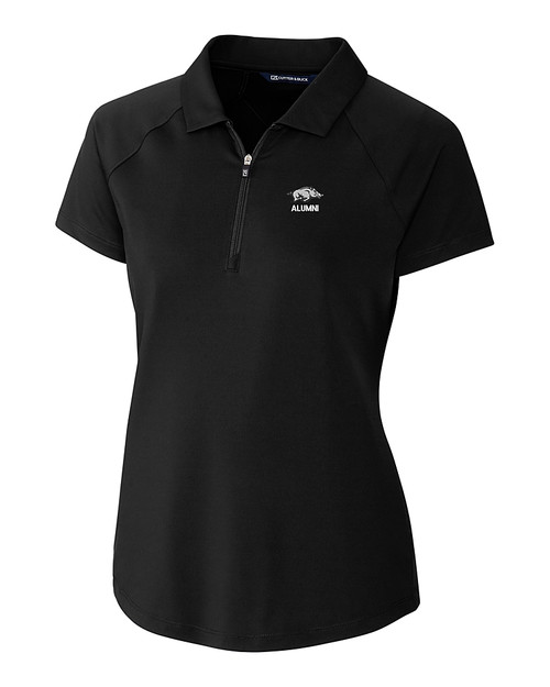 Arkansas Razorbacks Alumni Cutter & Buck Forge Stretch Womens Short Sleeve Polo