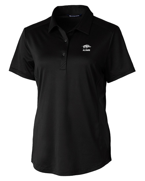 Arkansas Razorbacks Alumni Cutter & Buck Prospect Eco Textured Stretch Recycled Womens Short Sleeve Polo