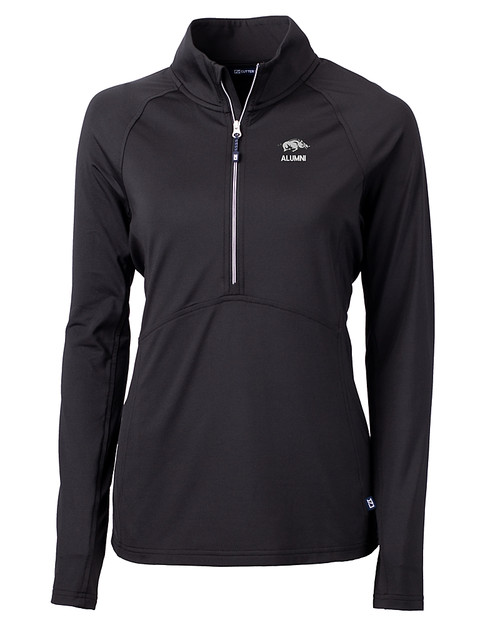 Arkansas Razorbacks Alumni Cutter & Buck Adapt Eco Knit Stretch Recycled Womens Half Zip Pullover