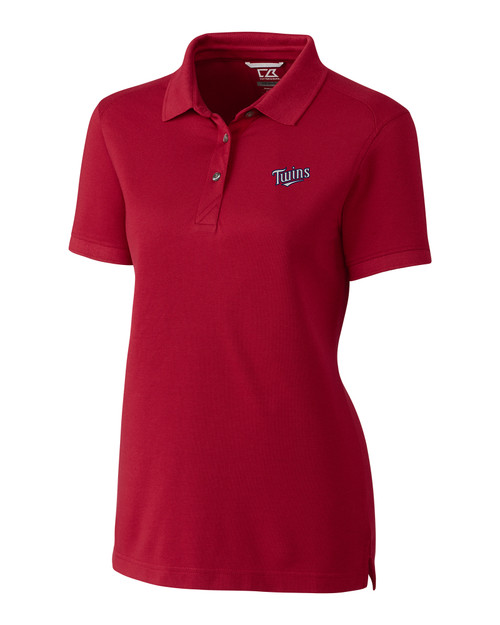 Minnesota Twins Cooperstown Cutter & Buck Advantage Eco Tri-Blend Pique Womens Polo