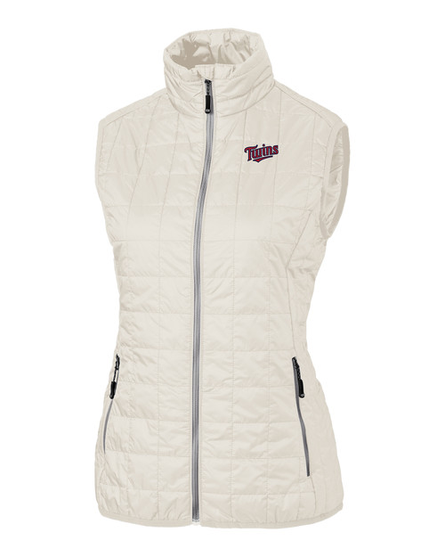 Minnesota Twins Cooperstown Cutter & Buck Rainier PrimaLoft® Womens Eco Insulated Full Zip Puffer Vest