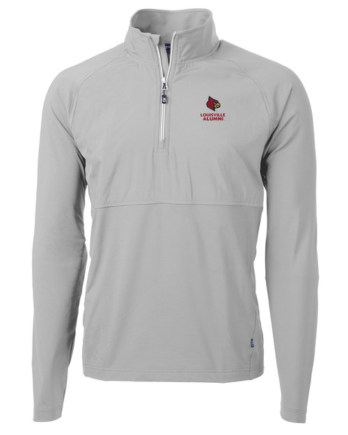 Men's Cutter & Buck Gray Louisville Cardinals Alumni Logo Evoke Eco  Softshell Recycled Full-Zip Jacket