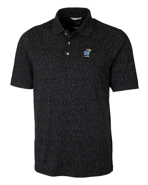 Kansas Jayhawks Alumni Cutter & Buck Advantage Tri-Blend Space Dye Mens Polo
