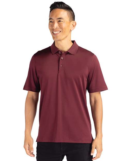 Texas Rangers Cutter & Buck Big & Tall Pike Eco Tonal Geo Print Stretch  Recycled Polo - Red