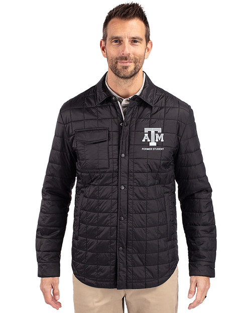 Texas A&M Aggies Alumni Cutter & Buck Rainier PrimaLoft® Mens Eco Insulated Quilted Shirt Jacket