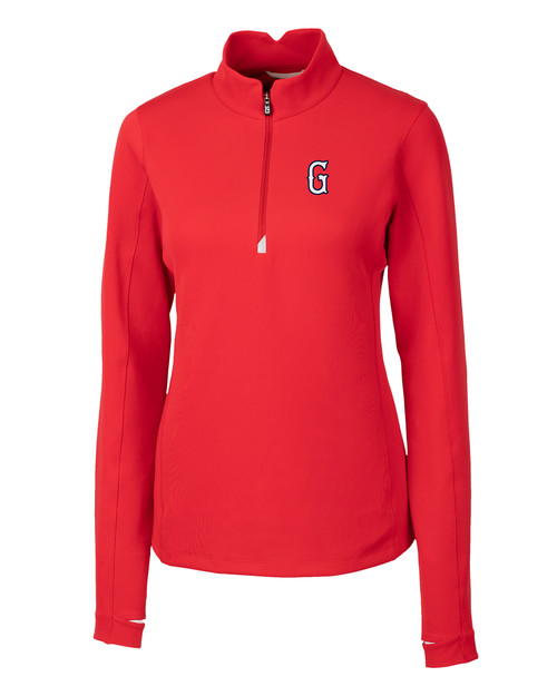 Greenville Drive Cutter & Buck Traverse Stretch Eco Quarter Zip Womens Pullover