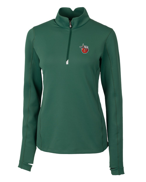 Fort Wayne TinCaps Cutter & Buck Traverse Stretch Eco Quarter Zip Womens Pullover