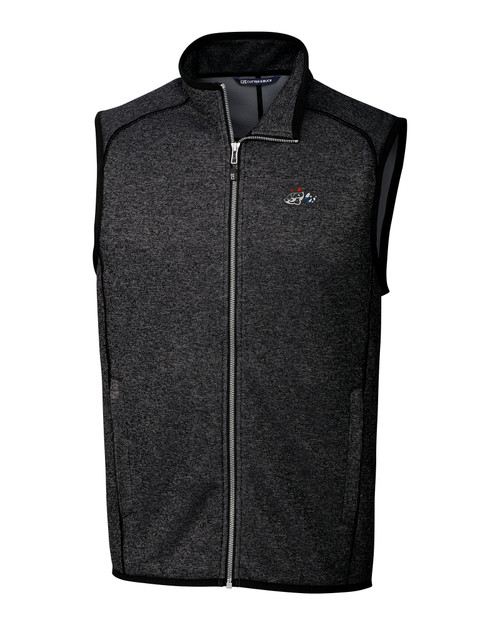 Rocket City Trash Pandas Cutter & Buck Mainsail Sweater-Knit Mens Big and Tall Full Zip Vest