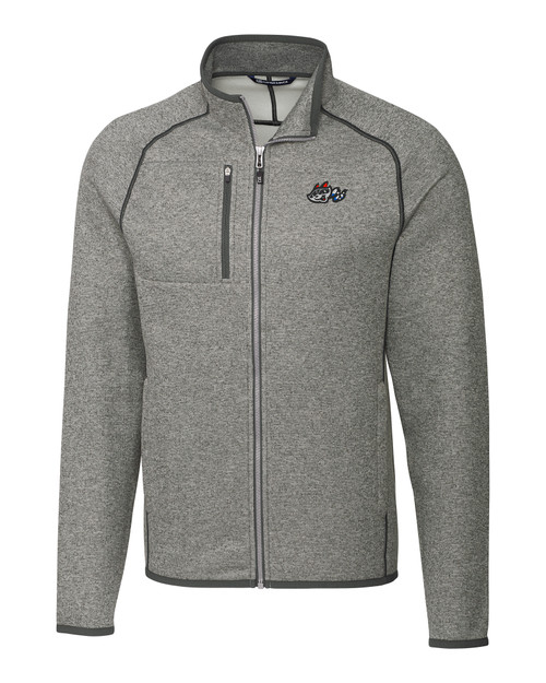 Rocket City Trash Pandas Cutter & Buck Mainsail Sweater-Knit Mens Big and Tall Full Zip Jacket