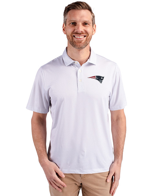 New England Patriots Cutter & Buck Pike Eco Symmetry Print Stretch Recycled Mens Big & Tall Polo