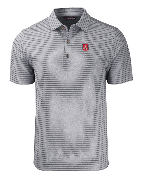 Boston Red Sox Cutter & Buck Forge Tonal Stripe Stretch Polo - Gray