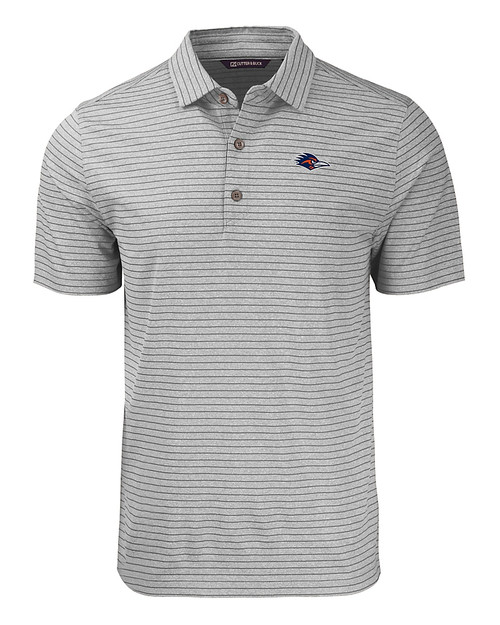 UTSA Roadrunners Cutter & Buck Forge Eco Heather Stripe Stretch Recycled Mens Big & Tall Polo