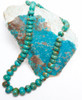 Sonoran Blue Turquoise- Graduated Rondells SBTRb