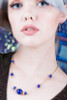 Rincon Trading Lapis Necklace w/18k Gold Beads & Earrings LP16c 