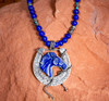 Designer Jewelry  Lapis Necklace w/Sterling Silver & Lapis Pendant LPSH 