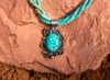 Designer Jewelry Baja Turquoise Three Strand Necklace and Pendant-  BTNP1 