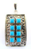 Sleeping Beauty Turquoise Sleeping Beauty & Sterling Silver Pendant   SBP1a 