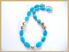  Sleeping Beauty  Necklace w/ SS Nugget Beads SBN2a 