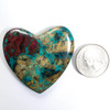 Hearts Chrysocolla-Cuprite Heart-Ray Mine-Arizona-50x50x7mm-CNH11 