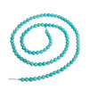 Turquoise Beads Campitos Turquoise(Mexico) 4mm Round CTR4b1 