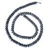 American Beads Black Pipestone(Utah)6mm Rondell BP8 