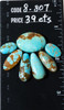 Turquoise Cabochons Number Eight Turquoise Nevada Set -39 cts   8-807 