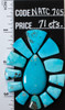 Turquoise Cabochons Campitos Turquoise Set (Natural) -20 cts   NATC-7054 