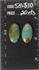 Turquoise Cabochons Sonoran Green Turquoise  Set SG-510 