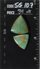 Turquoise Cabochons Sonoran Green Turquoise  Set SG-107 
