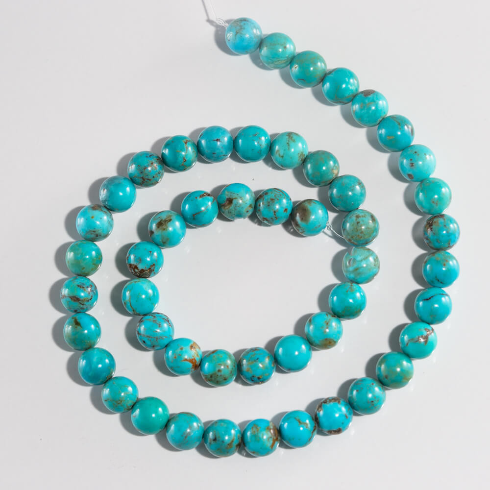 Turquoise Beads Campitos Turquoise(Mexico) 8mm Round TM8a 