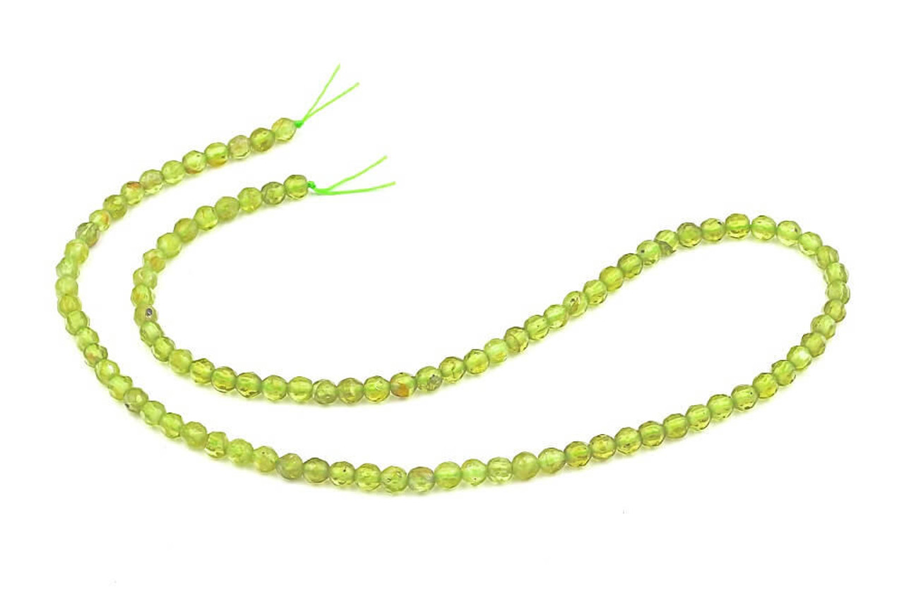 Beads Peridot(Arizona) 4mm Faceted Rounds  PDRF4a 