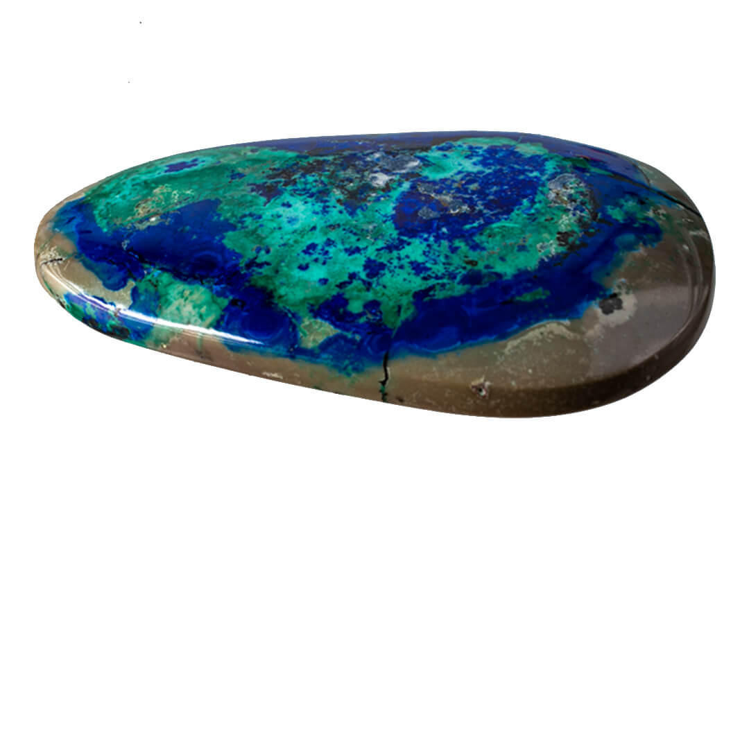 Cabochons Azurite-Malachite(Jerome,Az) 46x27x6mm 23.5 cts AZJ8 