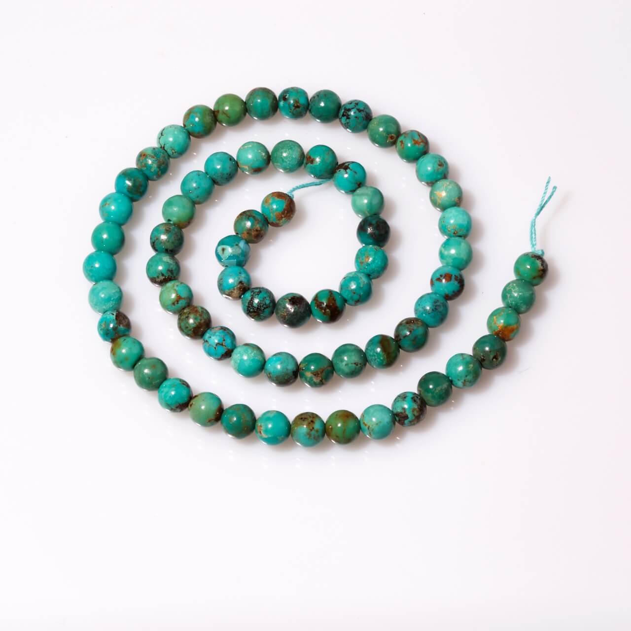 Turquoise Beads Baja Turquoise(Mexico) 6mm Round  BTR6g 