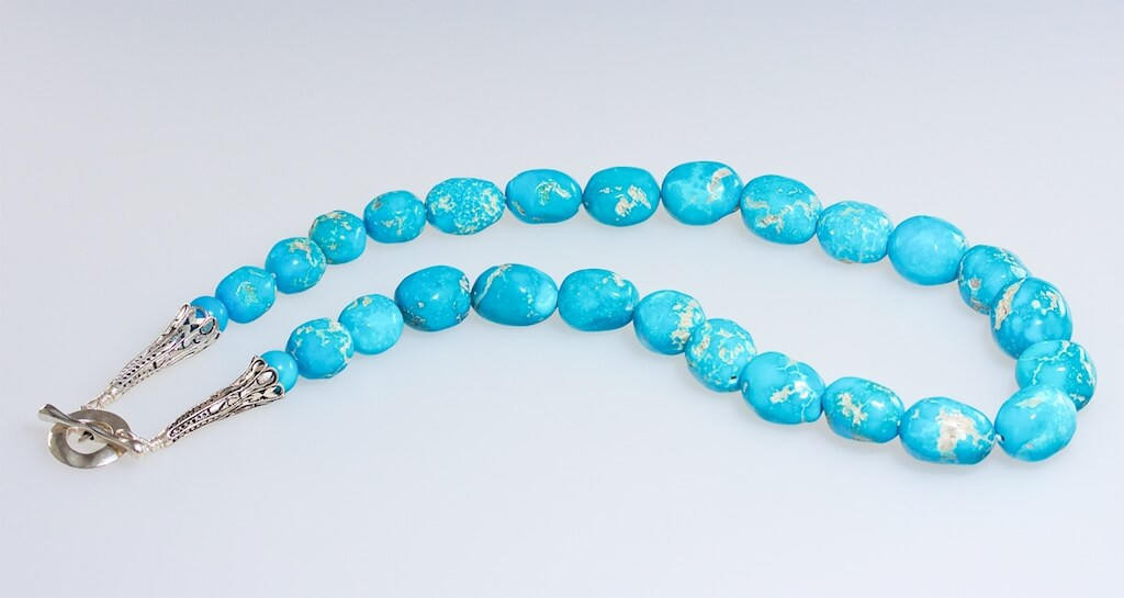 Sleeping Beauty Turquoise Sleeping Beauty Necklace w/SS Clasp (SBR6-202) 