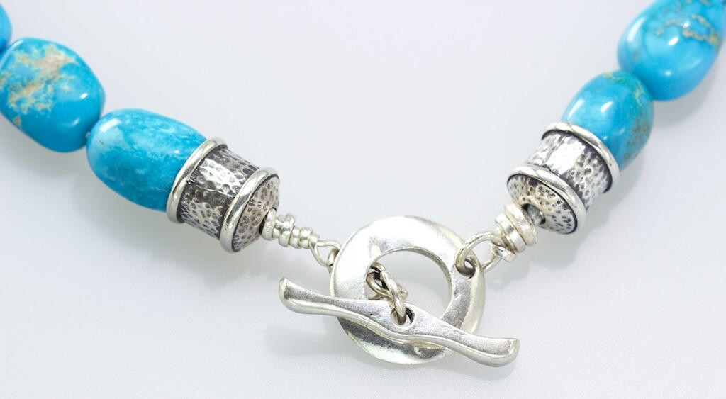 Sleeping Beauty Turquoise Sleeping Beauty Nuggets W/SS Clasp (SBR6-203) 