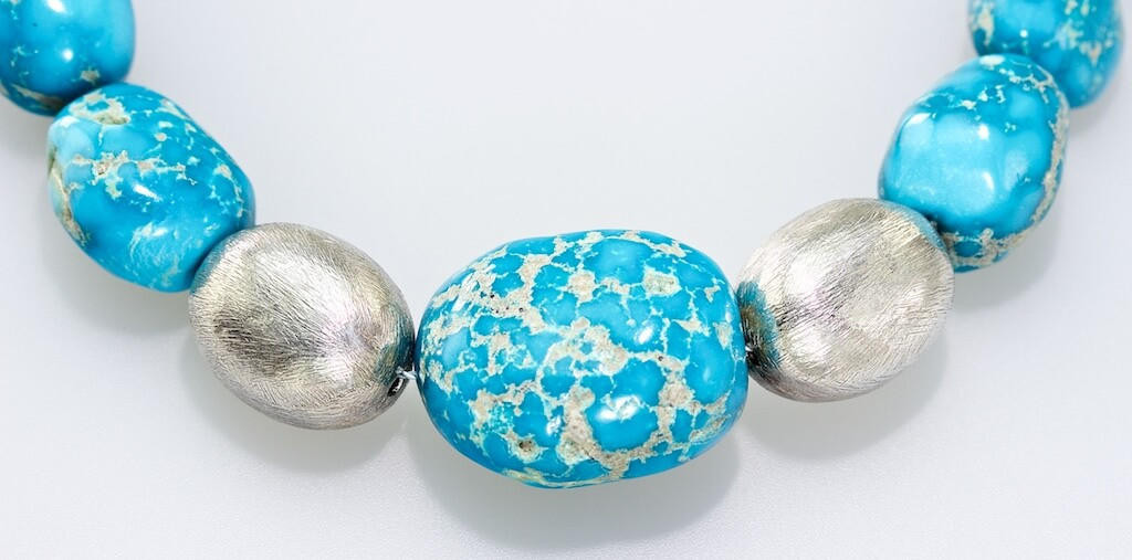 Sleeping Beauty Turquoise Sleeping Beauty Nuggets W/SS Clasp (SBR6-203) 