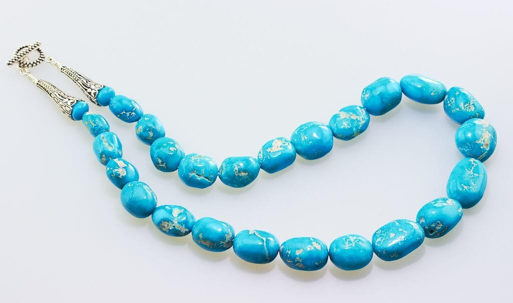 Sleeping Beauty Turquoise Sleeping Beauty Necklace w/SS Clasp (SBR6-204) 