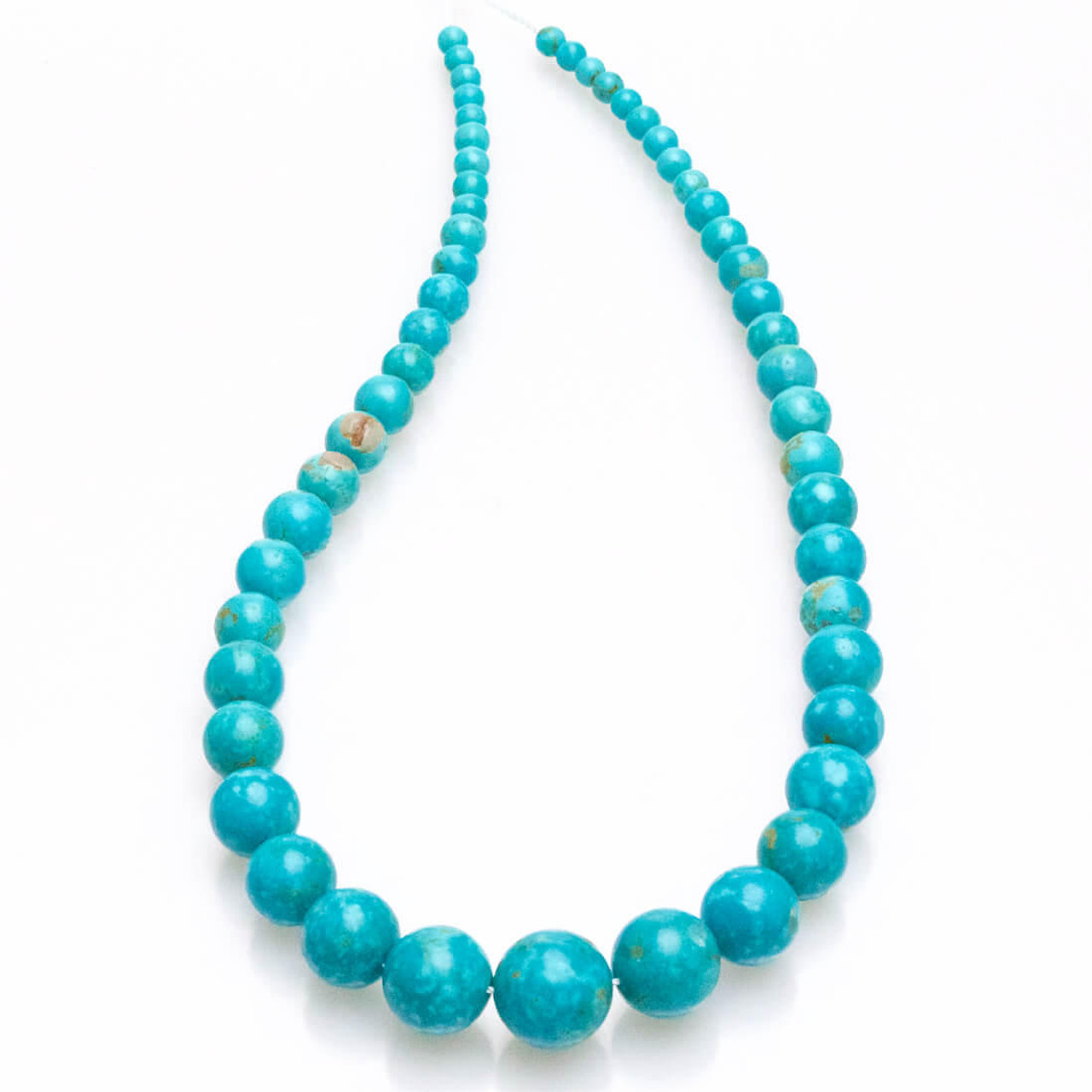 Beads Sonoran Turquoise- 4-14mm Grad. Rds  BTGRa 