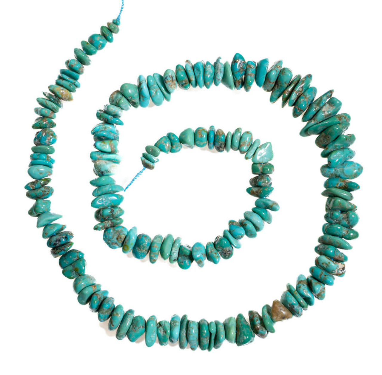 Turquoise Beads Campitos Turquoise Nuggets w/ Pyrite -   CTN1b 