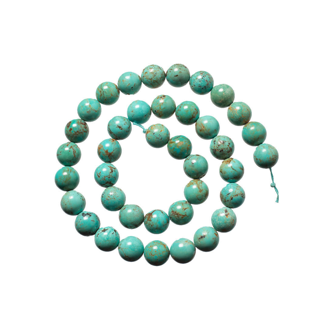 Turquoise Beads Baja Turquoise(Mexico) 10mm Rounds  BTR10b 