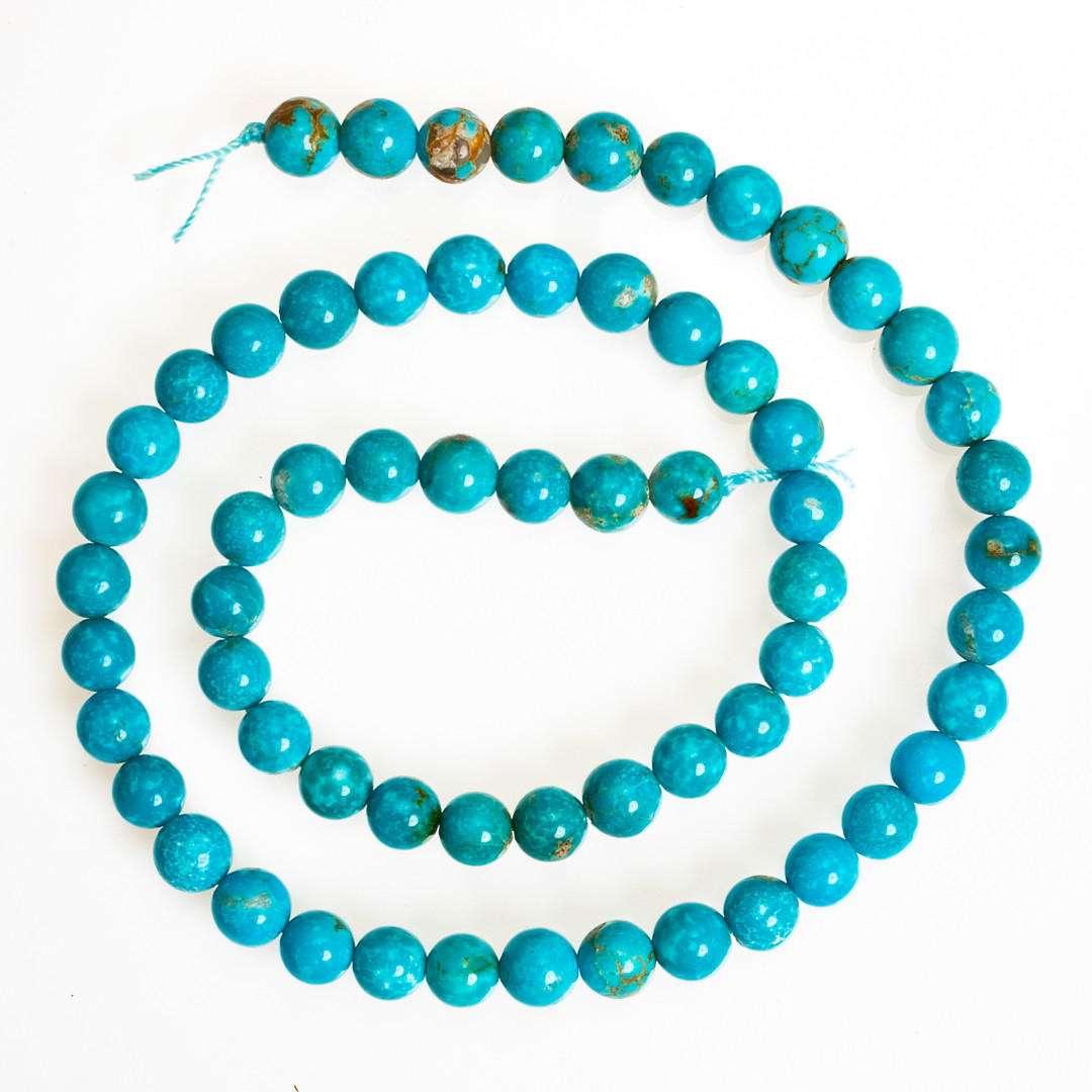 Turquoise Beads Sonoran Blue Turquoise 6mm- Sonora,Mexico SBR6c 