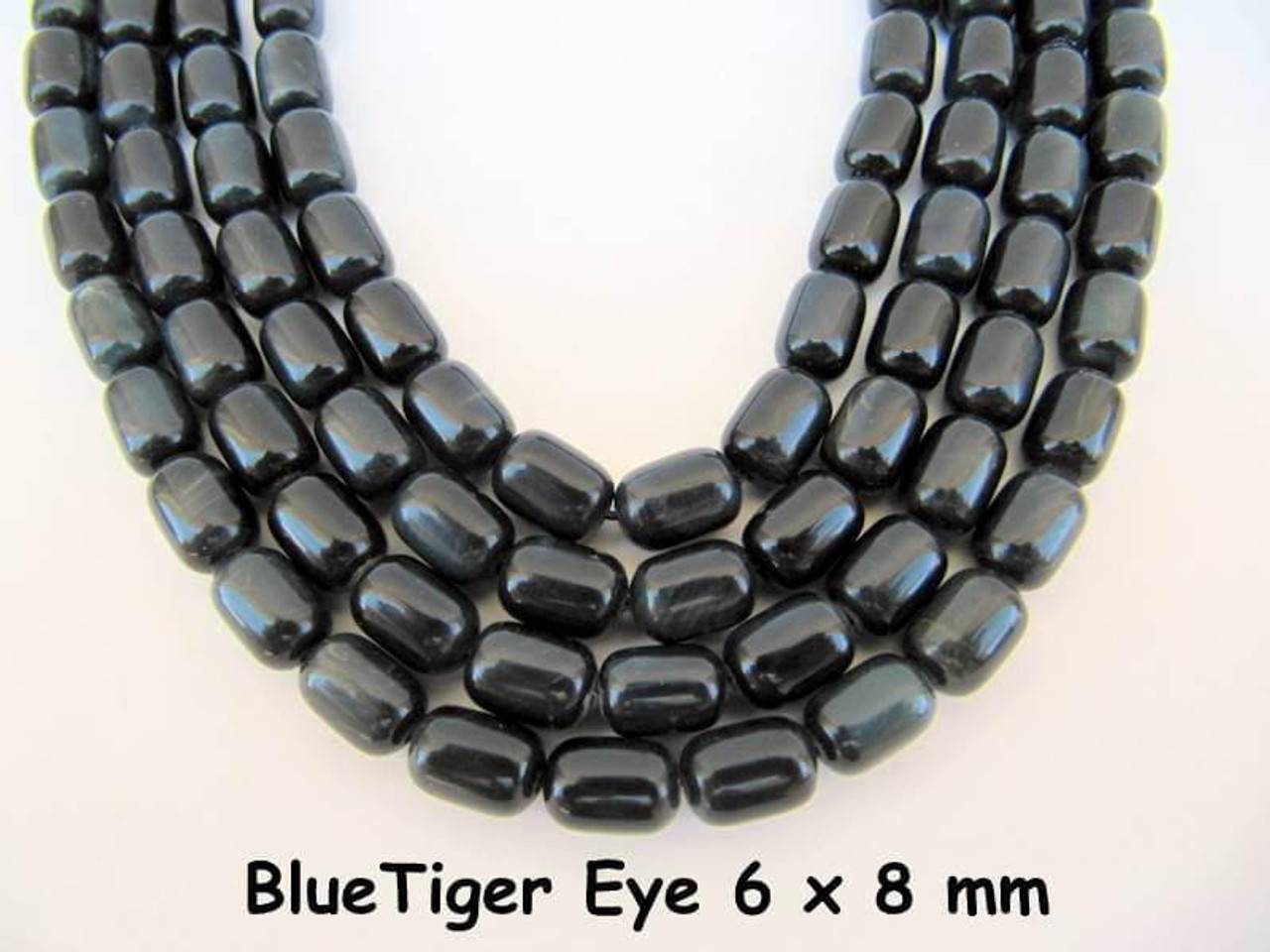  Blue Tiger Eye(South Africa) 6x8mm Barrels BTE1 