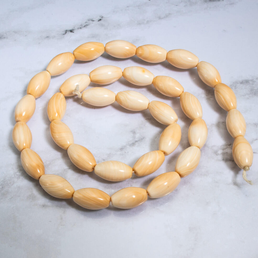 Shell Beads Corniola Shell(Italy) Large Rice 12x7mm CSR12b 