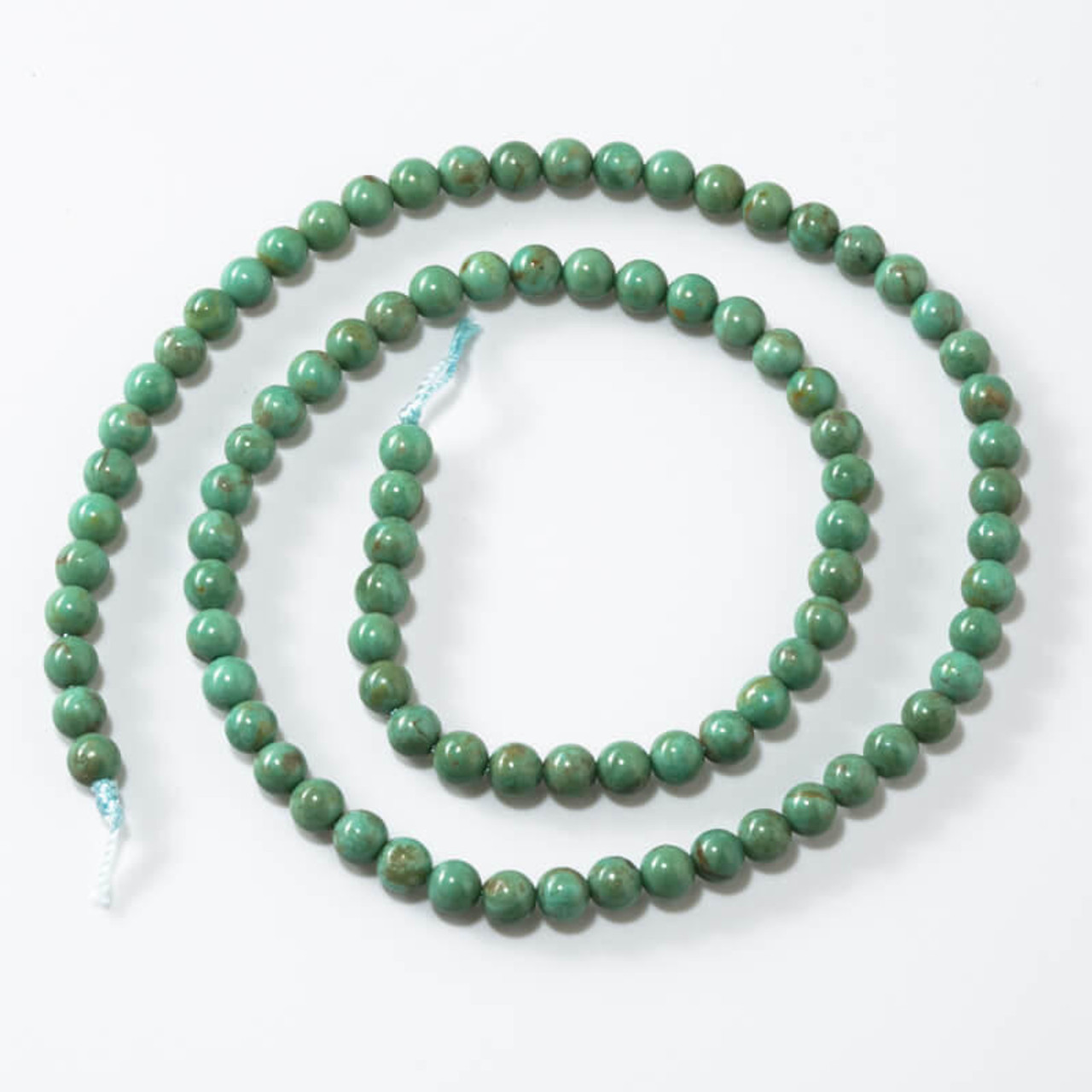 Turquoise Beads Sonoran Green (Turquoise)Mexico 4mm Rounds SGR4 