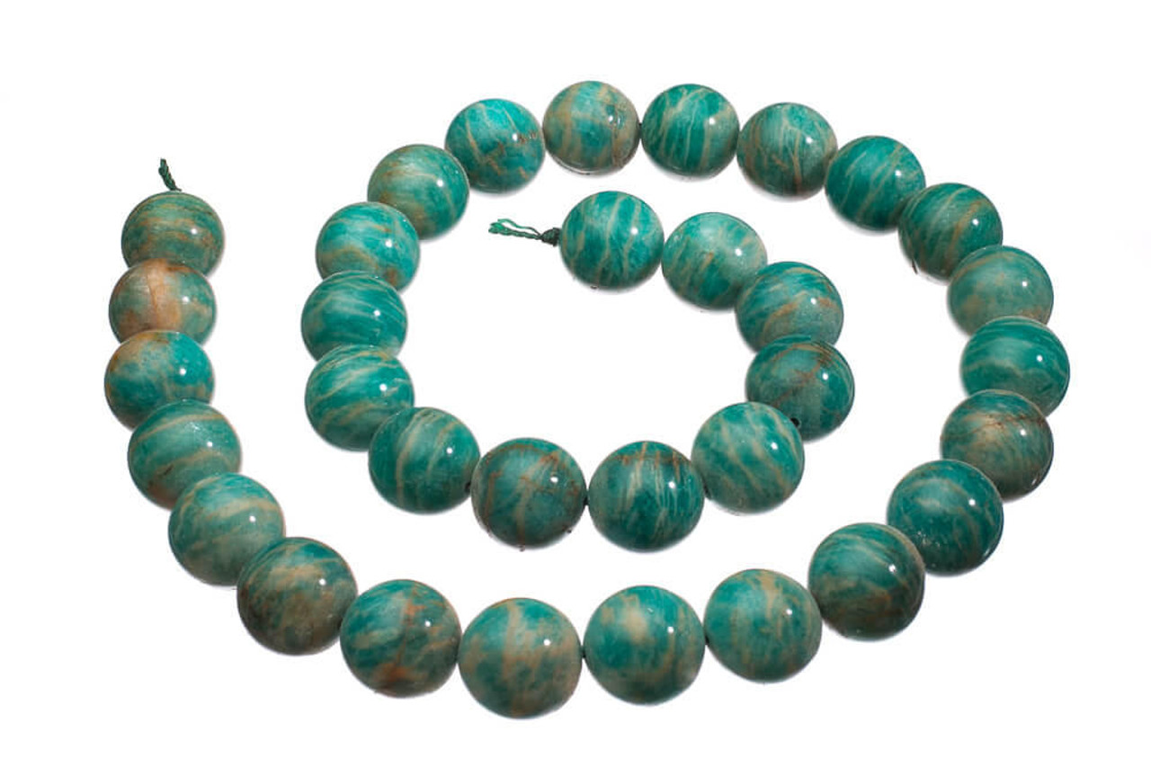 Beads Amazonite(Peru) 12mm Rounds  AMGb 