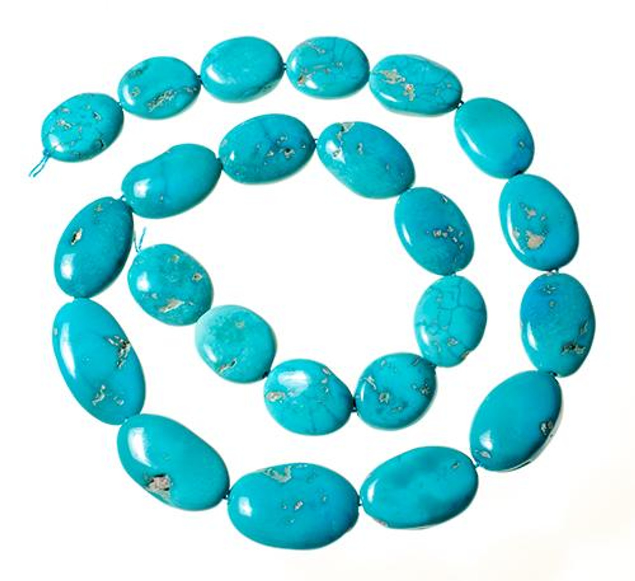 Sleeping Beauty Turquoise Sleeping Beauty Flat Ovals -18x15mm to 27x14mm  SBNOh2a 