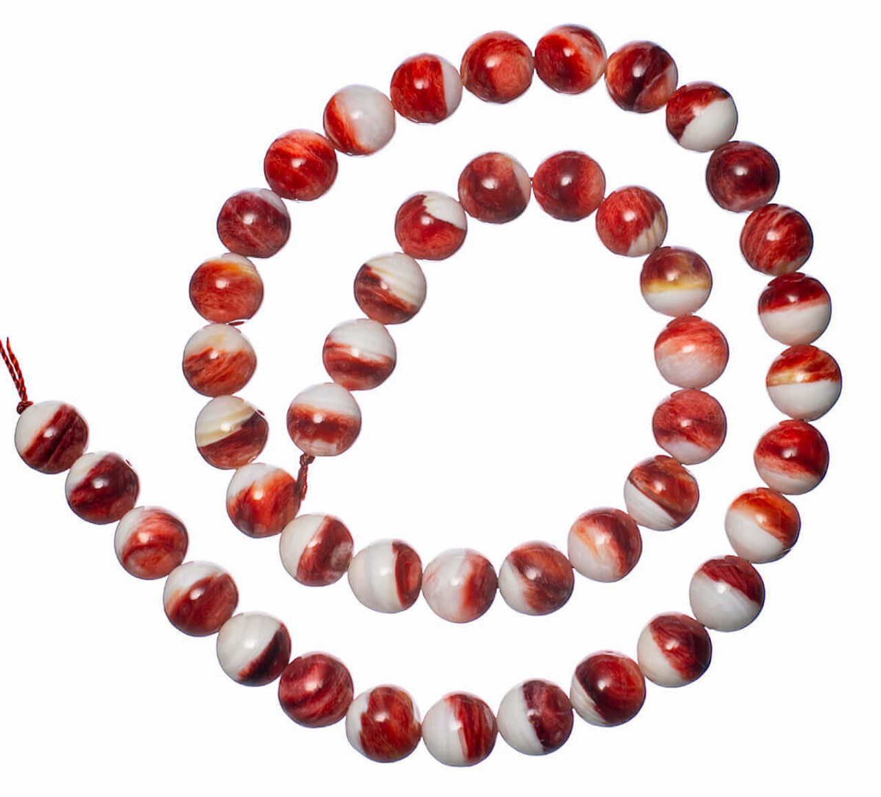 Beads  Spiny Oyster 9mm Rounds Red( Baja Mexico) SPR9a 